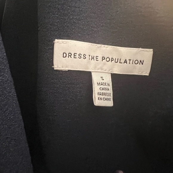 Dress The Population Tiffany One Shoulder Midi Dress in Midnight Blue - S - Picture 7 of 9